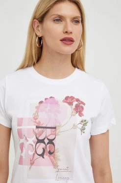 Γυναικεία Κοντομάνικο Βαμβακερό μπλουζάκι Marella άσπρο