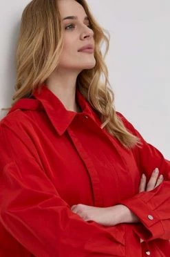 Γυναικεία Μακριά μπουφάν Μπουφάν Marella χρώμα: κόκκινο, -Φτηνός Marella Κατάστημα unnamed file 1100