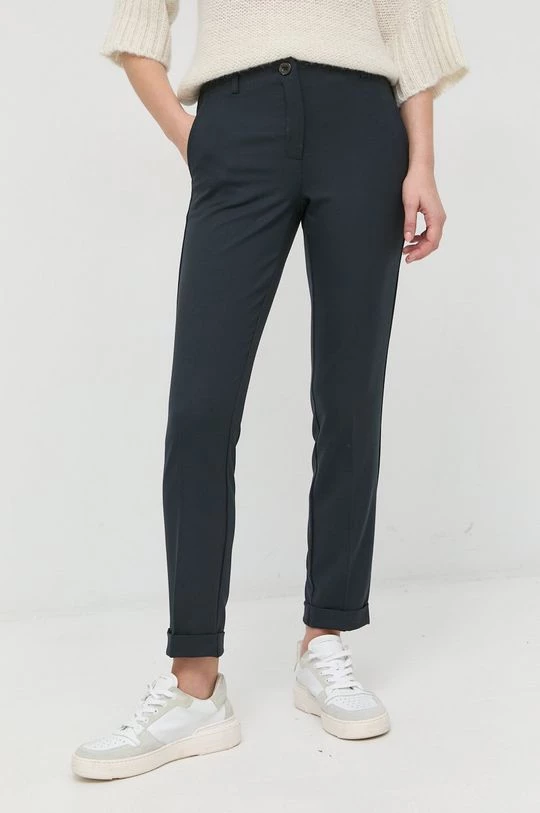 Γυναικεία Υφασμάτινα Παντελόνι Marella ναυτικό μπλε, 1 Γυναικεία Υφασμάτινα Παντελόνι Marella ναυτικό μπλε,