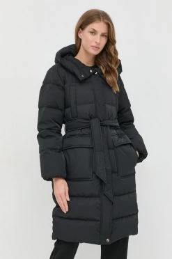Γυναικεία Μακριά μπουφάν Μπουφάν με επένδυση από πούπουλα Marella μαύρο,