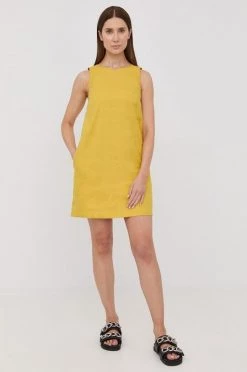 Γυναικεία Φορέματα Λινό φόρεμα Marella κίτρινο,