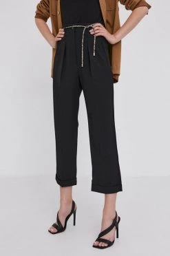 Γυναικεία Υφασμάτινα Παντελόνι Marella χρώμα: μαύρο