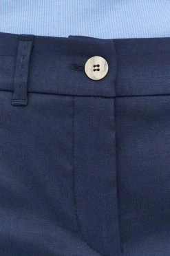 Γυναικεία Υφασμάτινα Λινό παντελόνι Marella ναυτικό μπλε, -Φτηνός Marella Κατάστημα unnamed file 1484