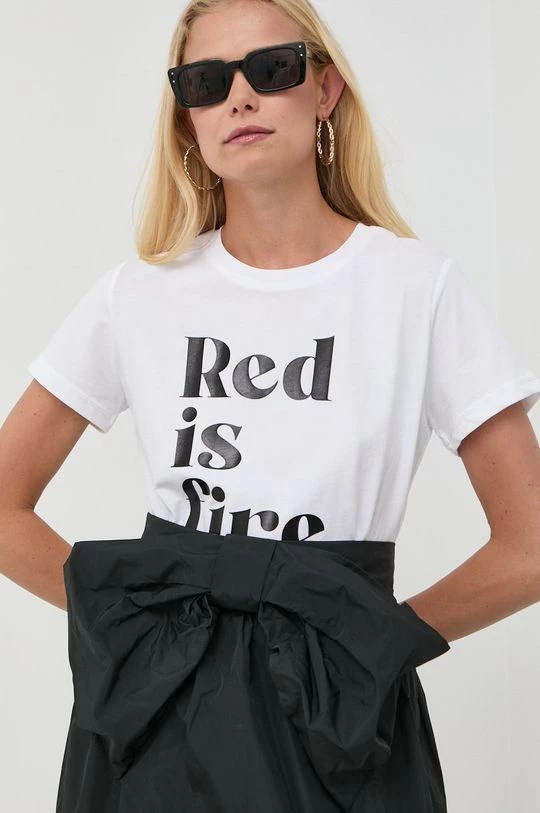 Γυναικεία Κοντομάνικο Βαμβακερό μπλουζάκι Marella άσπρο 1 Γυναικεία Κοντομάνικο Βαμβακερό μπλουζάκι Marella άσπρο