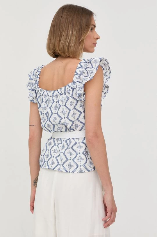 Γυναικεία Μπλούζες Βαμβακερή μπλούζα Marella χρώμα: άσπρο 3 Γυναικεία Μπλούζες Βαμβακερή μπλούζα Marella χρώμα: άσπρο - Image 3