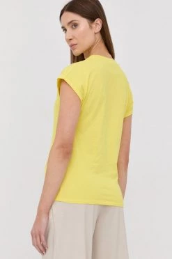 Γυναικεία Κοντομάνικο Βαμβακερό μπλουζάκι Marella κίτρινο -Φτηνός Marella Κατάστημα unnamed file 1624
