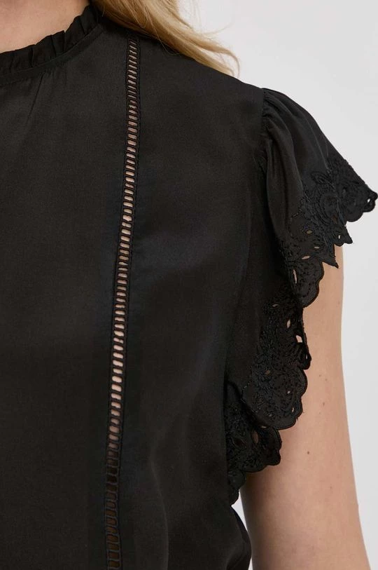 Γυναικεία Μπλούζες Μεταξωτή μπλούζα Marella χρώμα: μαύρο 5 Γυναικεία Μπλούζες Μεταξωτή μπλούζα Marella χρώμα: μαύρο - Image 5