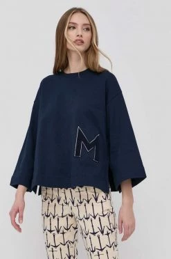 Γυναικεία Χωρίς φερμουάρ Βαμβακερή μπλούζα Marella χρώμα: ναυτικό μπλε