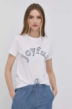 Γυναικεία Κοντομάνικο Βαμβακερό μπλουζάκι Marella άσπρο -Φτηνός Marella Κατάστημα unnamed file 1682