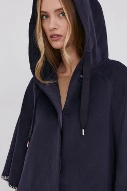 Γυναικεία Παλτά Πόντσο Marella χρώμα: ναυτικό μπλε -Φτηνός Marella Κατάστημα unnamed file 1712