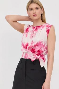 Γυναικεία Μπλούζες Μεταξωτή μπλούζα Marella χρώμα: ροζ -Φτηνός Marella Κατάστημα unnamed file 1781