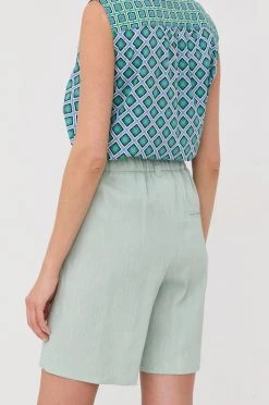 Γυναικεία Σορτς από λινό Marella πράσινο, -Φτηνός Marella Κατάστημα unnamed file 1786