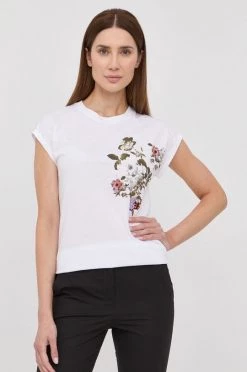 Γυναικεία Κοντομάνικο Βαμβακερό μπλουζάκι Marella άσπρο -Φτηνός Marella Κατάστημα unnamed file 1795