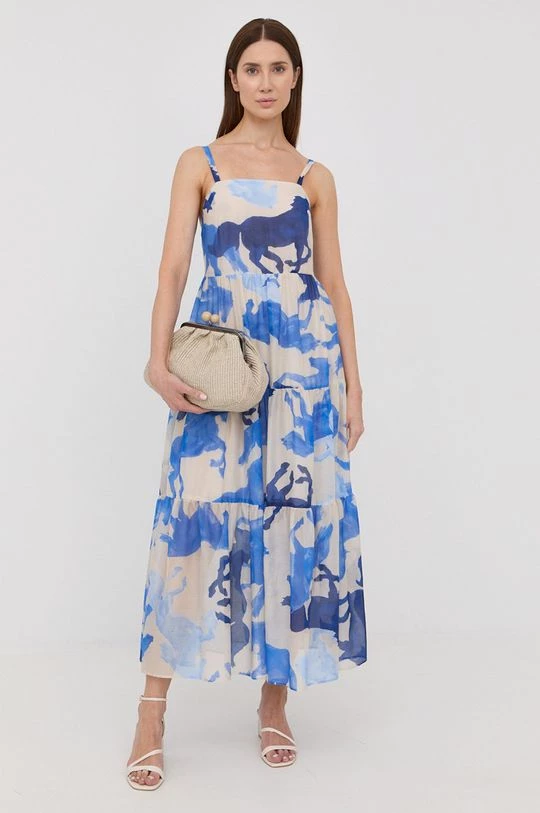 Γυναικεία Φορέματα Φόρεμα από συνδιασμό μεταξιού Marella ναυτικό μπλε, 1 Γυναικεία Φορέματα Φόρεμα από συνδιασμό μεταξιού Marella ναυτικό μπλε,