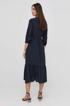 Γυναικεία Φορέματα Φόρεμα από συνδιασμό μεταξιού Marella ναυτικό μπλε, -Φτηνός Marella Κατάστημα unnamed file 1836