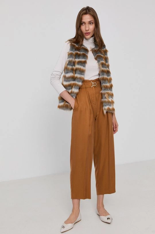 Γυναικεία Υφασμάτινα Παντελόνι Marella χρώμα: καφέ 2 Γυναικεία Υφασμάτινα Παντελόνι Marella χρώμα: καφέ - Image 2