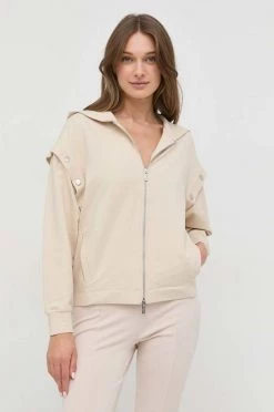 Γυναικεία Με φερμουάρ Μπλούζα Marella μπεζ, με κουκούλα