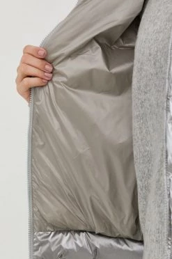 Γυναικεία Μακριά μπουφάν Μπουφάν με επένδυση από πούπουλα Marella ασημί, -Φτηνός Marella Κατάστημα unnamed file 253