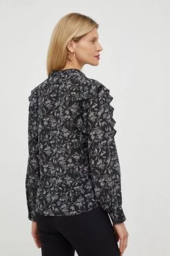 Γυναικεία Μπλούζες Μεταξωτή μπλούζα Marella χρώμα: μαύρο -Φτηνός Marella Κατάστημα unnamed file 509