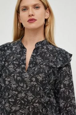 Γυναικεία Μπλούζες Μεταξωτή μπλούζα Marella χρώμα: μαύρο -Φτηνός Marella Κατάστημα unnamed file 510