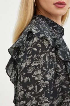 Γυναικεία Μπλούζες Μεταξωτή μπλούζα Marella χρώμα: μαύρο -Φτηνός Marella Κατάστημα unnamed file 511