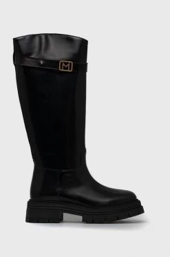 Γυναικεία Μπότες Δερμάτινες μπότες Marella Affix χρώμα: μαύρο