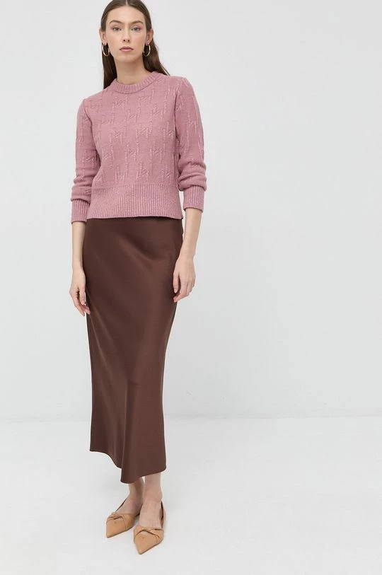 Γυναικεία Χωρίς φερμουάρ Μάλλινο πουλόβερ Marella χρώμα: ροζ, 2 Γυναικεία Χωρίς φερμουάρ Μάλλινο πουλόβερ Marella χρώμα: ροζ, - Image 2