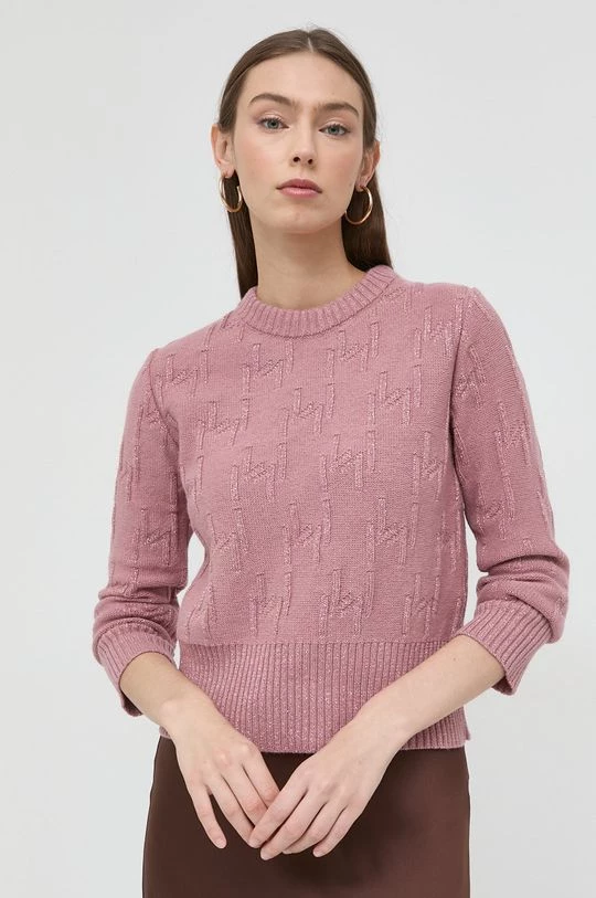 Γυναικεία Χωρίς φερμουάρ Μάλλινο πουλόβερ Marella χρώμα: ροζ, 4 Γυναικεία Χωρίς φερμουάρ Μάλλινο πουλόβερ Marella χρώμα: ροζ, - Image 4