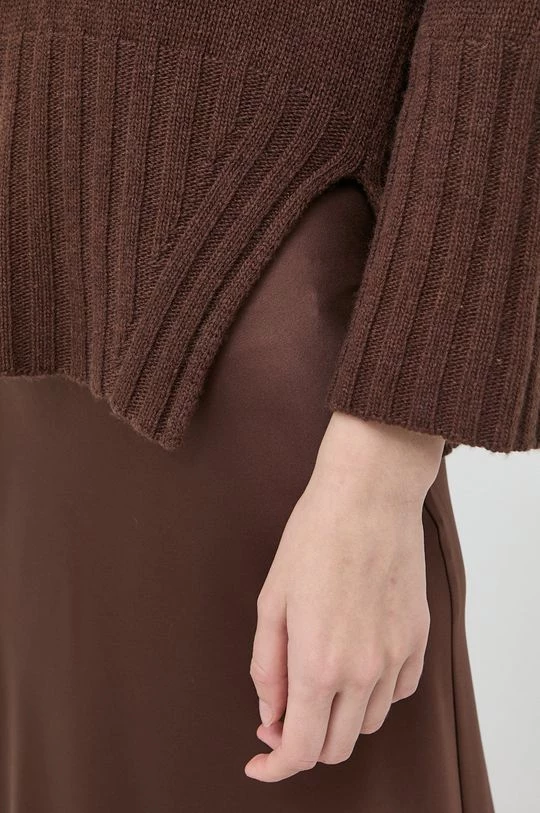 Γυναικεία Χωρίς φερμουάρ Μάλλινο πουλόβερ Marella χρώμα: καφέ, 5 Γυναικεία Χωρίς φερμουάρ Μάλλινο πουλόβερ Marella χρώμα: καφέ, - Image 5