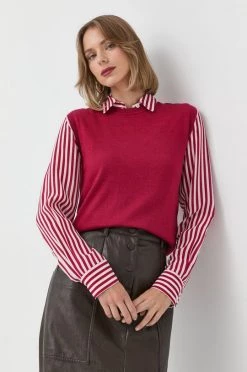 Γυναικεία Χωρίς φερμουάρ Μάλλινο γιλέκο Marella μοβ